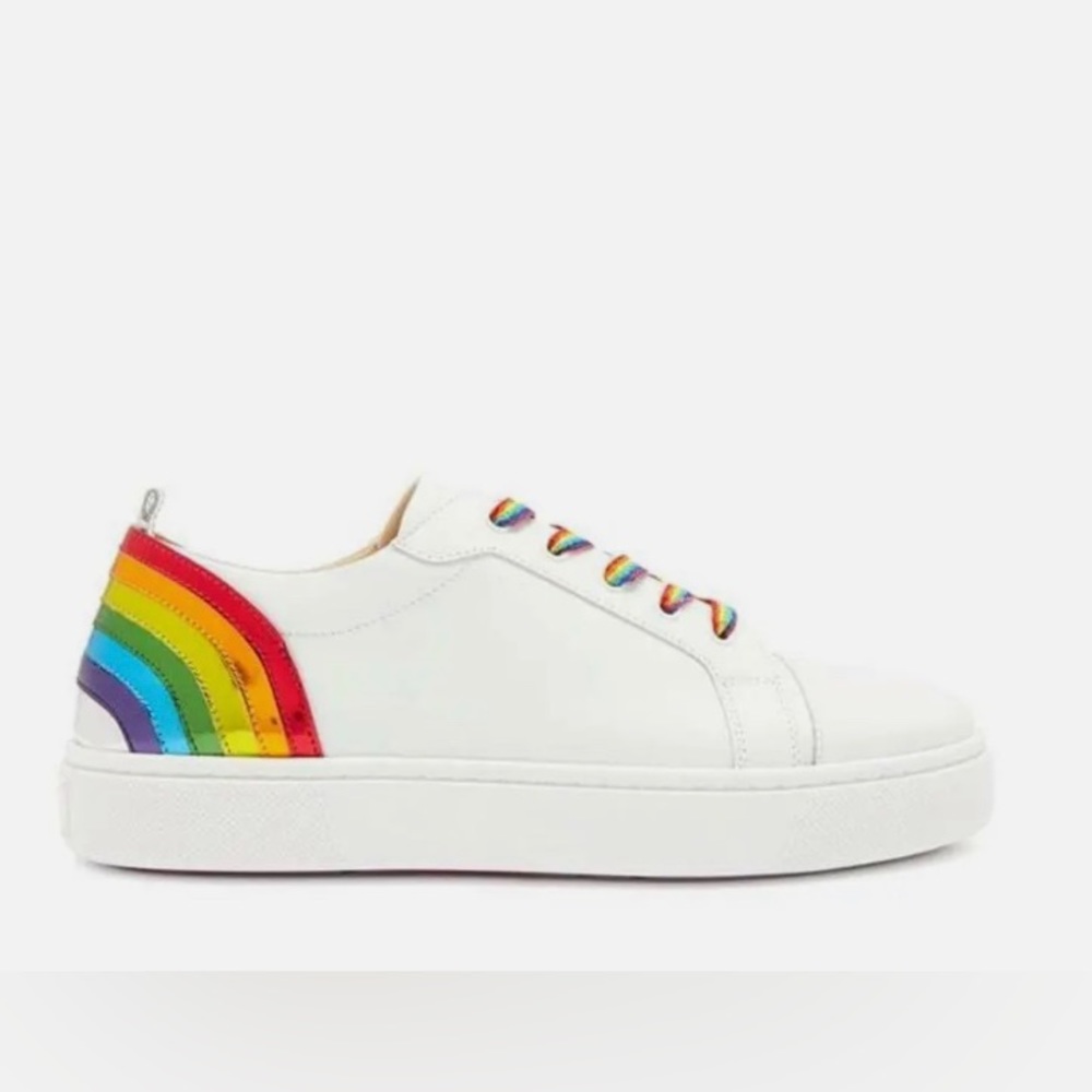 Rainbow Sneakers Size 9 Christian Louboutin ARKENSPEED Leather Low Top Sneakers